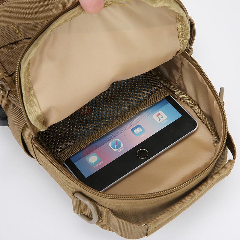 Men Chest Bag Tactical Sling Pack Multi-pocket Crossbody Bags with Bottle Pocket Outdoor Sport Shoulder Sack Hiking Camping Bags