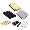 Gold Mounting Plate With Screws Parts Joint Back Electric Guitar Neck Plate ST