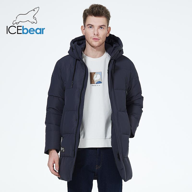 ICEbear 2023 Winter Jackets for Men Casual Cotton Coat Mid-length Puffer Parkas