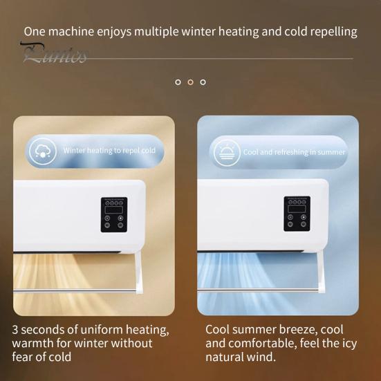 Настенный кондиционер Обогреватель воздуха Регулировка температуры Функция таймера Бесшумная работа Энергосберегающий вентилятор воздушного охлаждения