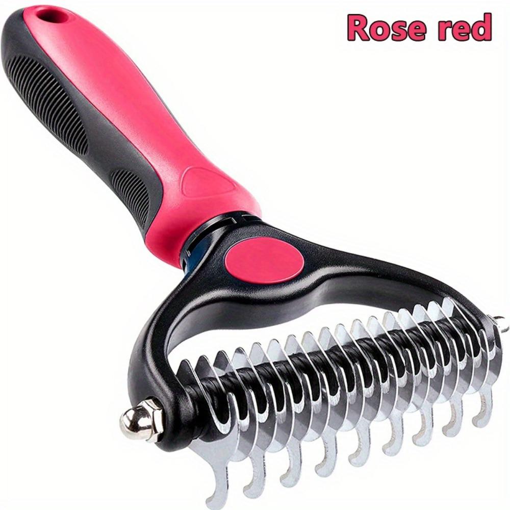 Профессиональная щетка для удаления линьки у домашних животных, двухсторонняя расческа для удаления шерсти у собак и кошек, двухсторонние принадлежности для ухода за щенками