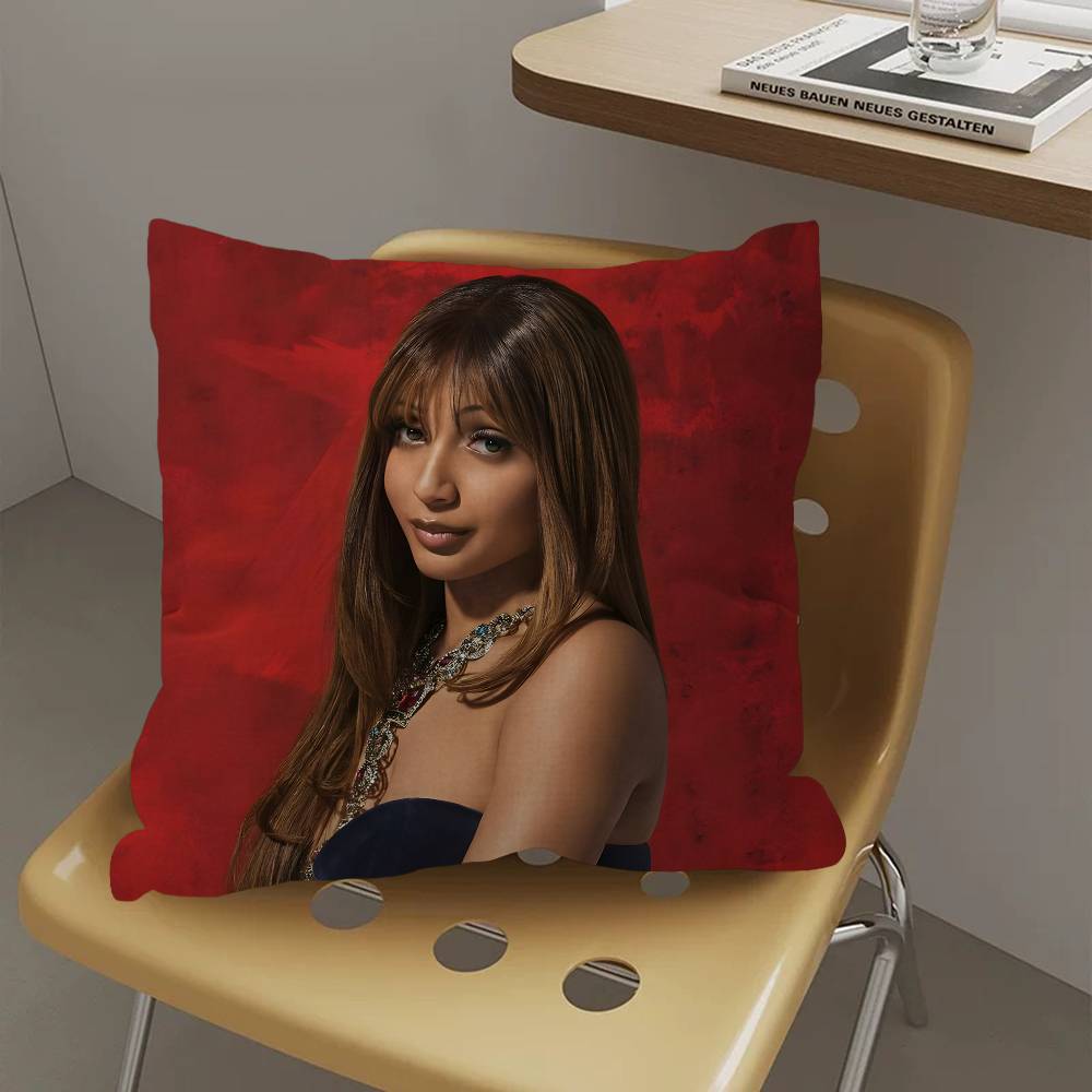 Singer Pink PPantheress Cushion Cover Polyester Sofa Cushions Decorative Throw Pillows Home Decoration Pillowcover
