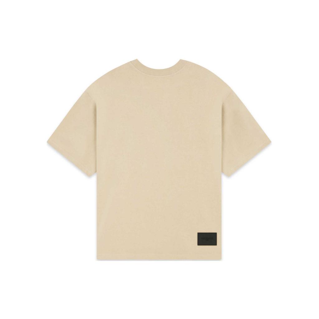 WE11DONE FW22 Футболка с круглым вырезом и принтом логотипа-буквы Унисекс Топы Хаки WD-TT3-22-851-U-BG