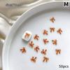 50Pcs Resin Bow Nail Charm Bulk Mix Size 3D Ribbon Bowkont Mini Kawaii Nail Art Accessories Diy Cute Nails Decorations