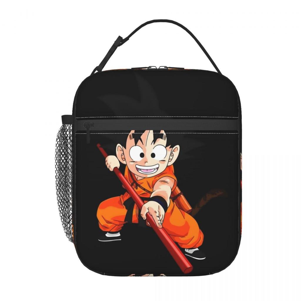 Custom Goku Anime Resuable Lunch Box for Women Waterproof Cute Cartoon Thermal Cooler Food Insulated Lunch Bag Office Work