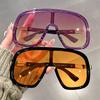 Large-Framed One-Piece European-Style Fashionable Sunglasses High-End And Casual Unisex Windproof Sunglasses