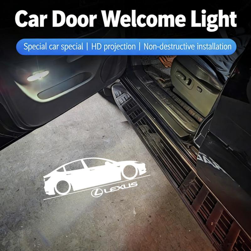 2026 Hot Interior Stickers LED Car Door Welcome Projector Ghost Shadow Light Accessories For Lexus RX ES GX LS LX IS GS RC UX Se