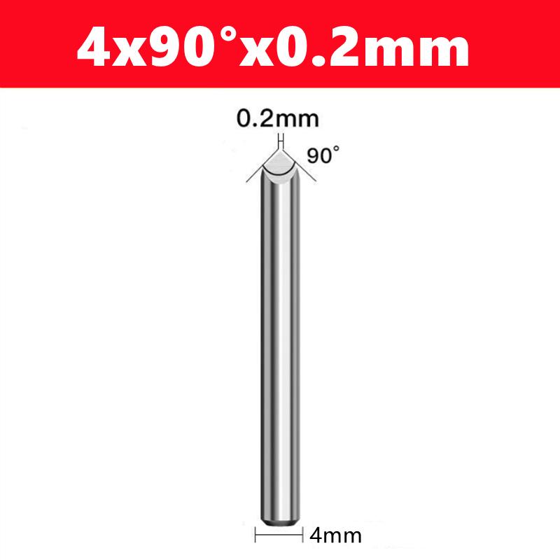 Фреза ЧПУ 3-гранная пирамидальная гравировальная 4мм/6мм хвостовик твердосплавная концевая фреза 20,30,40,45,60,90 градусов фреза ЧПУ
