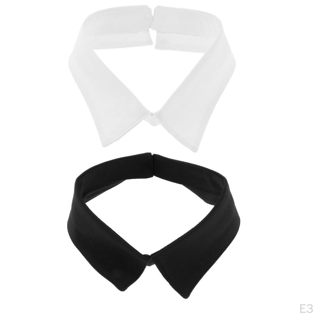 Detachable False Faux S Lapel Blouse Dickey