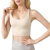 Спортивный бюстгальтер с эффектом «обнажённой кожи», ударопрочный, со съёмными чашечками - Одежда для бега и йоги высокой интенсивности