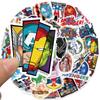 50pcs Disney Marvel Movie Avengers Mixed Heroes Assemble Stickers Waterproof Phone Laptop Luggage Guitar Notebook Decal Sticker