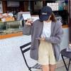 Высококачественный вязаный кардиган женский осенне-зимний новый топ с вышивкой ленивый ветер свободный свитер куртка женская