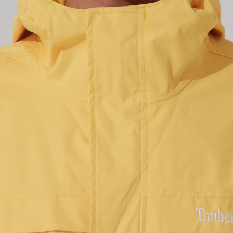 Timberland Однотонная водонепроницаемая куртка с капюшоном на молнии для мужчин, куртки Mimosa-Yellow A695W-EG4