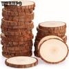 10pcs Wood Slices with No Hole, 2.76-3.15 Inches Wooden Circles for DIY Crafts, Christmas Ornament, Decoration