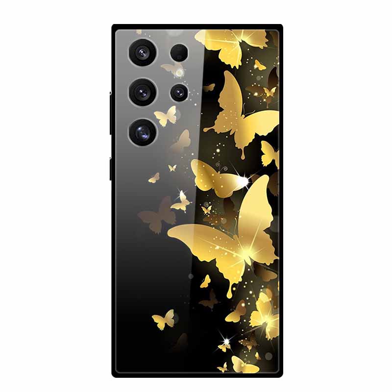 Для Samsung Galaxy A55 A51 A71 A72 A32 A33 A73 A52 A54 A53 5G Жесткий Закаленный Стеклянный Чехол для Телефона Модный Крутой Дизайнерский Щит