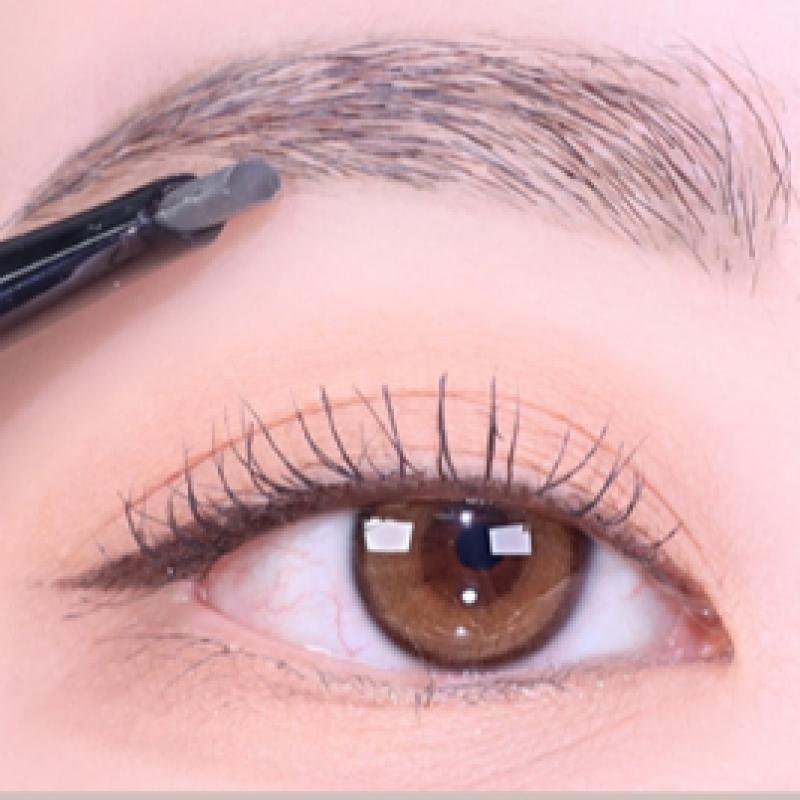 Kisme [1+1] Карандаш для бровей Kisme Heavy Rotation Hard Edge, ограниченный выпуск [Проект 1+1] Нет. 2 Натуральный Коричневый