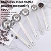 Stainless Steel Measuring Spoon Long Handle Coffee Scoop Spoon Tablespoon 5ml 10ml 15ml 20ml 30ml Cooking Measurement Tool for Ground Coffee
