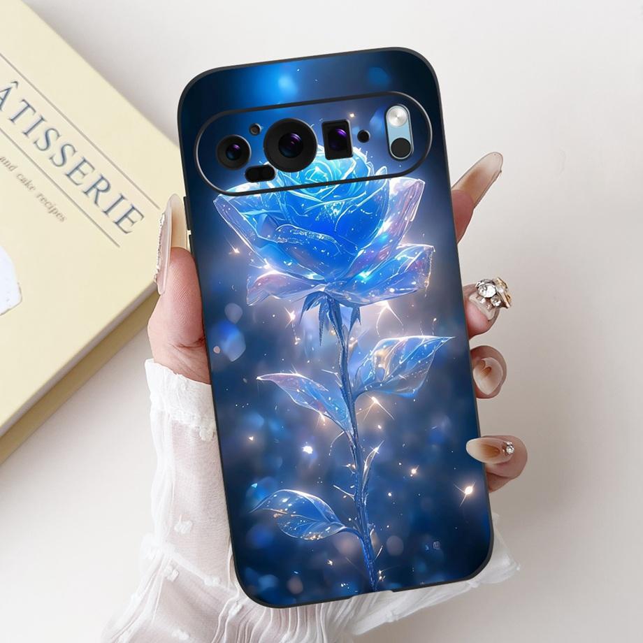 Silicone Butterfly Flower Aesthetic Cover Case For Google Pixel 9 Pro 9A Funda Use For Google 8 8a 8Pro Soft Matte Bumper Capa