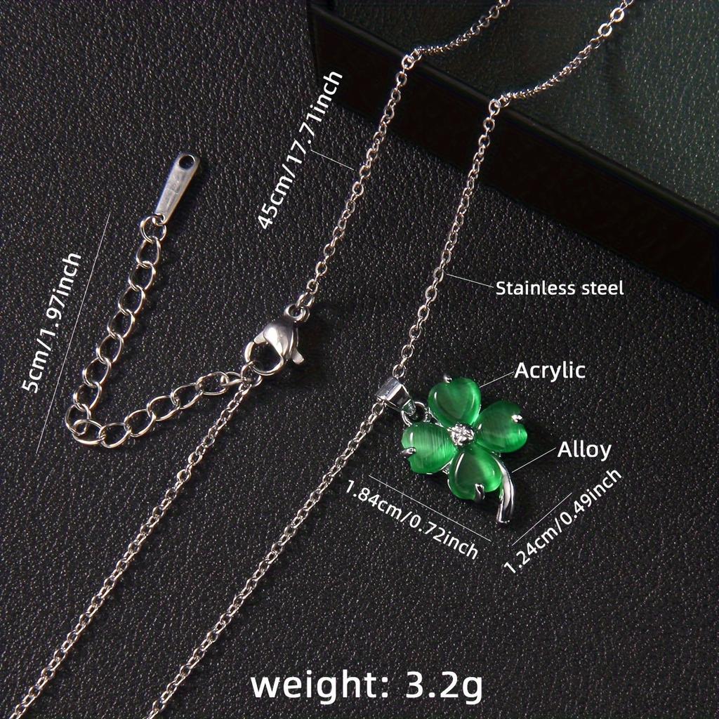 Классическое и модное колье с четырьмя листочками клевера и цепочкой на ключице, лучший подарок для девушки.