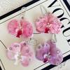 Women Girls Simulation Flowers Ornament Pendant Gift Keychain Fashion Accessories Artificial Butterfly Orchid Personality 5 Colors
