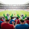 Soft Plush Material Soccer Fan Horn Hat Carnival Party Headwear  Soccer Enthusiasts