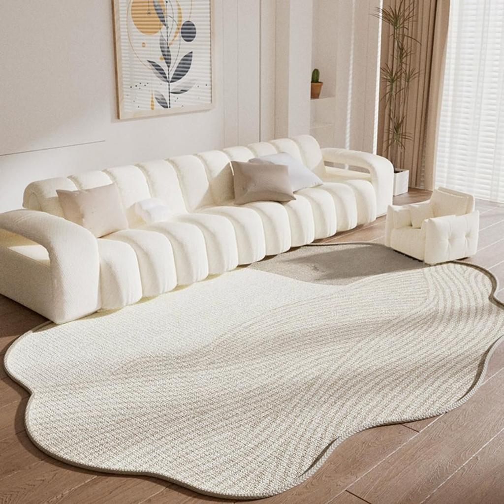 Minimalist Irregular Living Room Carpet Non Slip Easy Clean Floor Mat For Bedroom Dining Room Office Modern Home Decor