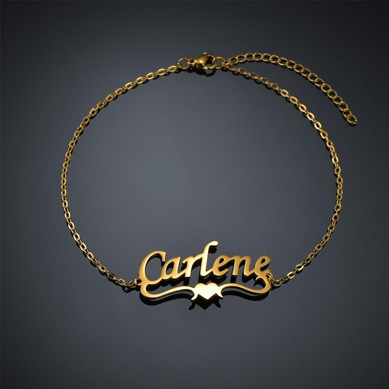 Браслет Goxijite с индивидуальным именем для женщин, персонализированные браслеты из нержавеющей стали с крыльями и цирконием для маленьких девочек, ювелирные изделия