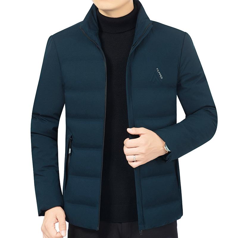 Мужская пуховая куртка плюс бархатная толстая стеганая куртка мужская куртка зимнее пальто с воротником-стойкой хлопковое пальто