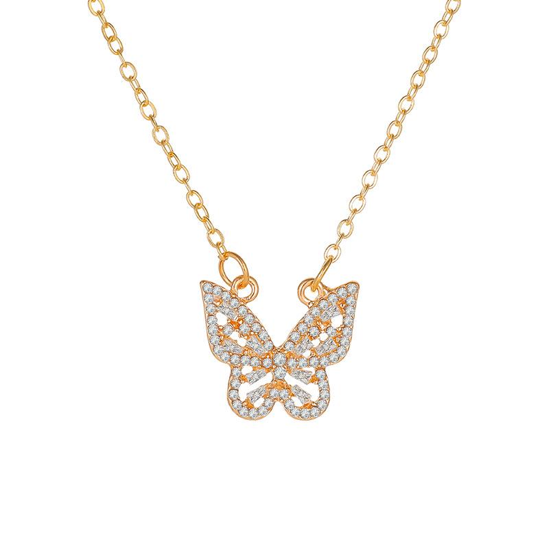 Новая мода кулон-бабочка ожерелье для женщин женские простые темпераментные цепочки на ключицы милые милые корейские аксессуары