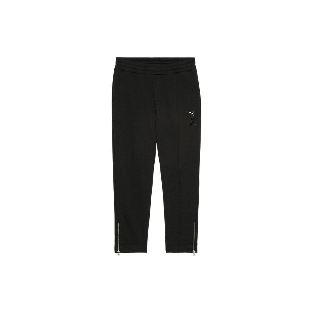 Puma Вязаные спортивные брюки из совместной коллекции X Ami с логотипом в виде сердца, черные мужские брюки 534298-01