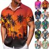 Men's Hawaiian Print Button Short Sleeve Shirts Men's Casual Fashion Short Sleeve Shirts