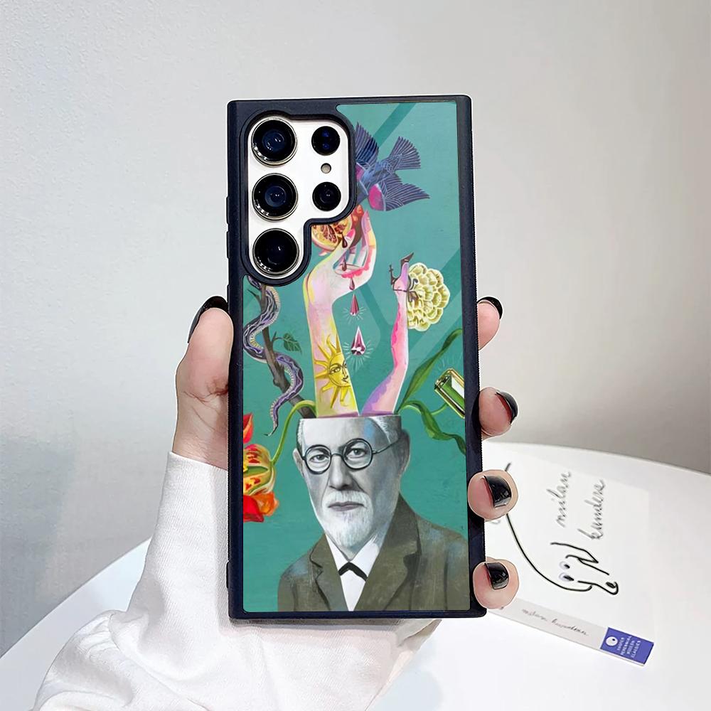 Чехол для телефона Зигмунд Фрейд для Samsung Galaxy S26 S25 S24 S23 S22 S21 S20 FE Edge Pro Plus Ultra PC+TPU Чехол