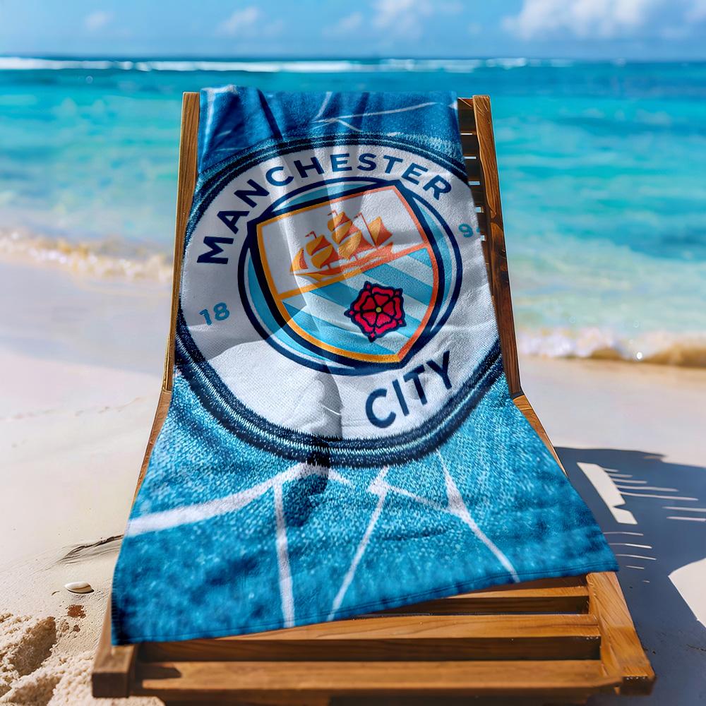 Manchester City Beach Towel Quickdry Soft Microfiber Comfortable Lightweight Suitable For Sports Travel Swimming Yoga Bathroom Beach And Pool