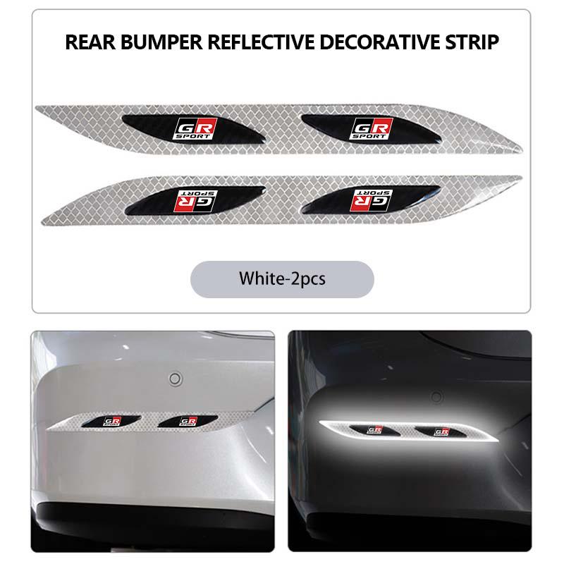 Car Reflective Sticker Bumper Trunk Safety Warning Reflector Stickers Strip For Toyota Yaris Corolla Rav4 CHR Auris Cruiser