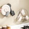 1/2Pcs Suction Cup Pot Lid Stand Holder Wall-Mounted Rotating Design Easy Installation Pot Lid Holder Kitchen Organizer