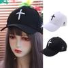 Casual Cross Baseball Cap Spring Duck Tongue Cap Versatile Cross Embroidered Hat  Outdoor
