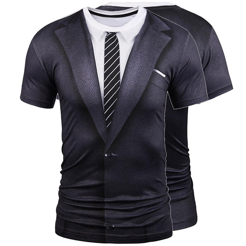 Модная футболка с круглым вырезом и круглым вырезом, футболка с коротким вырезом и 3D-принтом