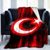 Turkish Flag Design Blanket Suitable for Sofas, Beds, Offices, And Camping - Perfect Gift for Halloween Christmas