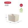 Большая корзина CURVER, Белая, 20 л, Джут, Корзина для хранения белья, Стильная и прочная, Скандинавский дизайн с текстурой, напоминающей лен