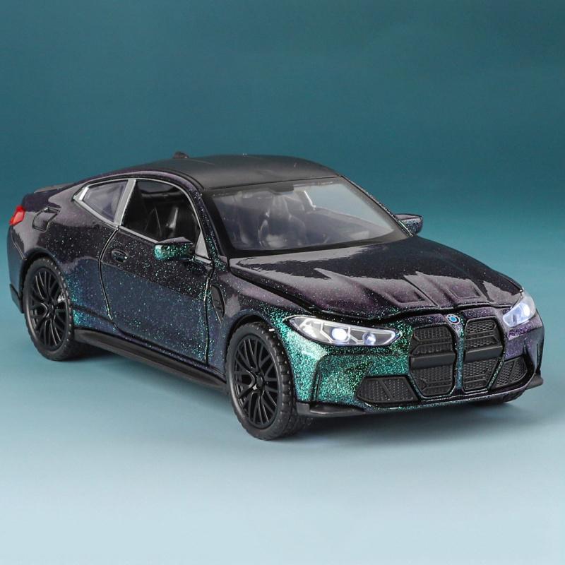 1/32 BMW M4 G82 Купе Сплав Модель Спортивного Автомобиля Литой Металлический Транспорт Автомодель Симуляция Звук и Свет Коллекция Детская Игрушка Подарок