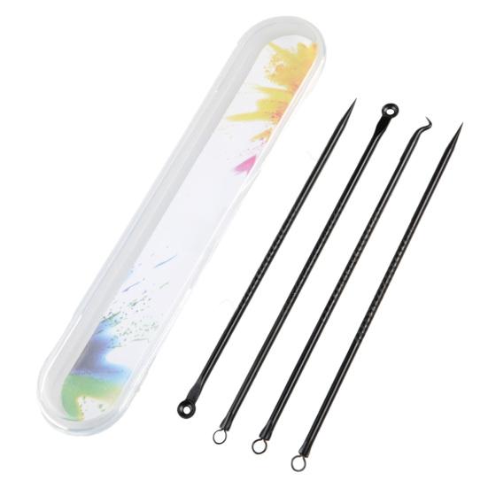 4 шт./компл. портативная игла для удаления прыщей из нержавеющей стали, косметическое средство для удаления комедонов и прыщей для носа