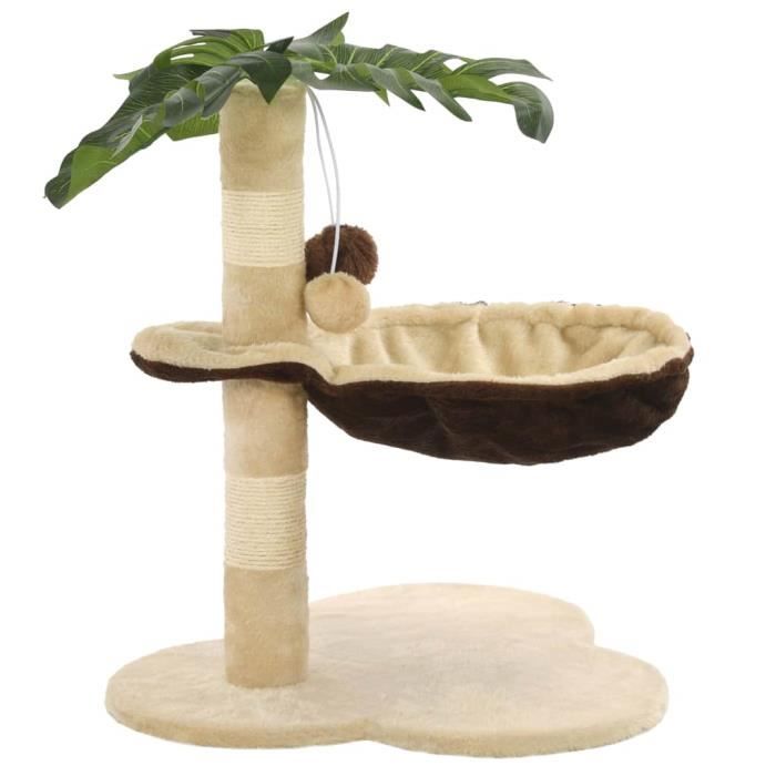 VidaXL Cat Tree with Sisal Scratching Post 50 Cm Beige and Brown