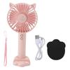 Hand Held Fan Portable USB Rechargeable Cute 3 Speed Wind Regulable ABS PC Battery Operated Fan for