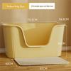 Extra Large Semi-Enclosed Cat Litter Box with Anti-Splash Design