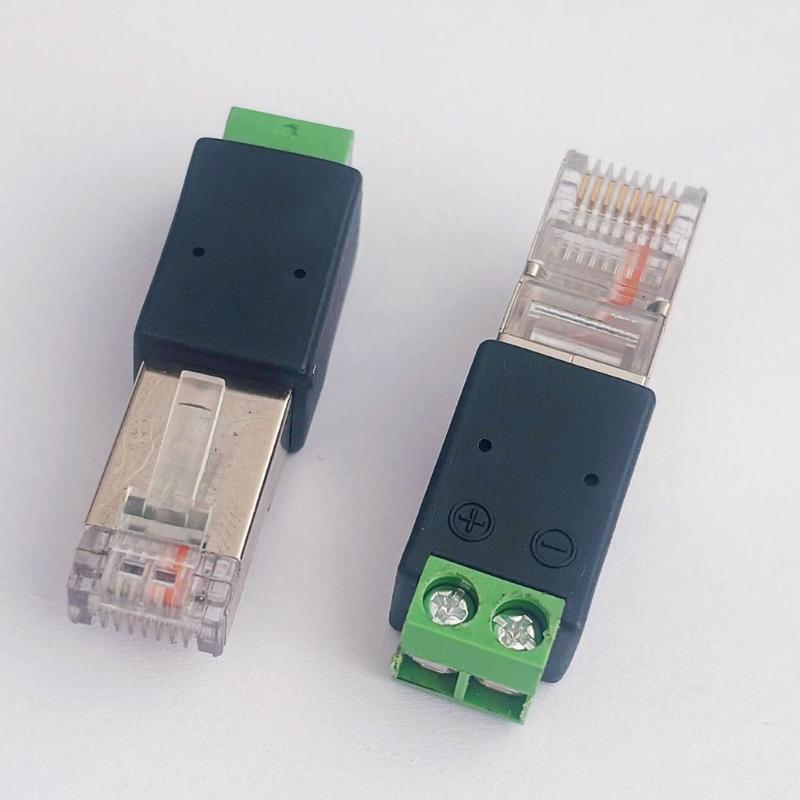 4 шт. Разветвители-конвертеры RJ45 Male на 485 Сетевые разъемы Винтовые клеммы Адаптеры Конвертеры Адаптеры с кристаллическим разъемом