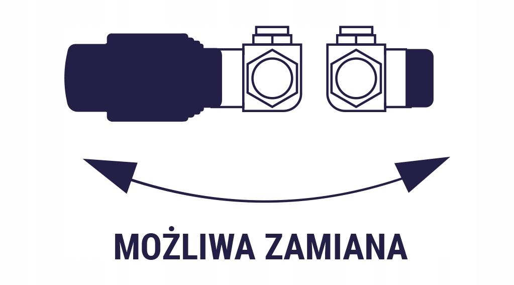 Zawór Osiowy Termostatyczny Antracytowy Pex Miedź