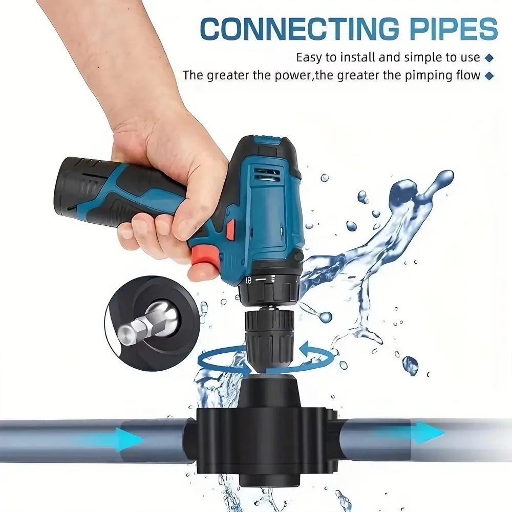 Small Electric Drill Pump Heavy Duty Self Suction Centrifugal Pump Liquid Transfer Pump  Household
