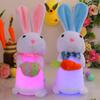 Christmas Easter Ornaments Glowing Rabbit Doll Bunny Ornament New Year'S Gift