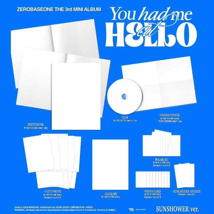 Выберите POB ZEROBASEONE 3-й МИНИ-АЛЬБОМ Вы встречали меня в HELLO