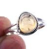 Natural Citrine Gemstone Handmade 925 Solid Sterling Silver Ring Size 10 M2G50